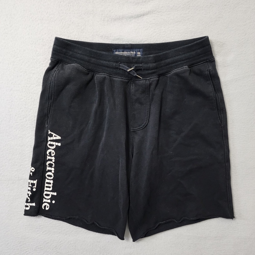 Abercrombie Fitch Shorts Mens XS Black Lounge Drawstring Soft Sweatshorts Gym